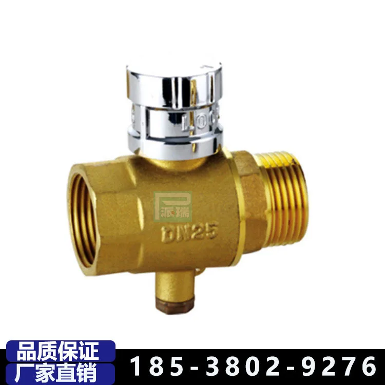 4 قطعة بيري الصليب قفل الكرة صمام النحاس قفل قفل صمام الكرة درجة الحرارة ، درجة الحرارة الثلاثية