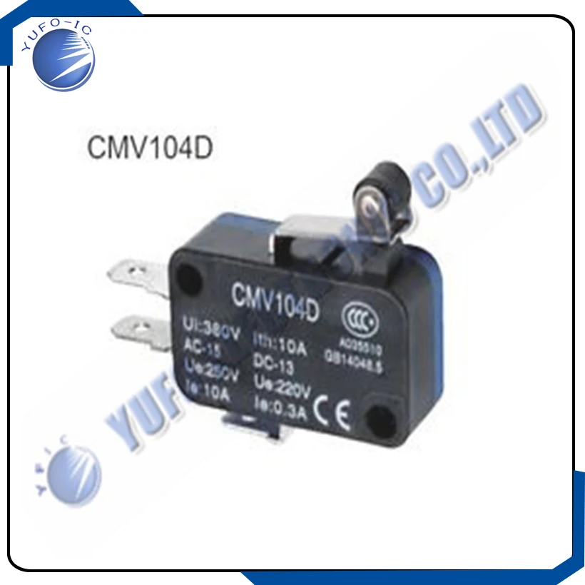 Free Shipping One Lot 3Pcs Roller Lever  Limit Micro Switches V-165-1C25 CMV104D Short