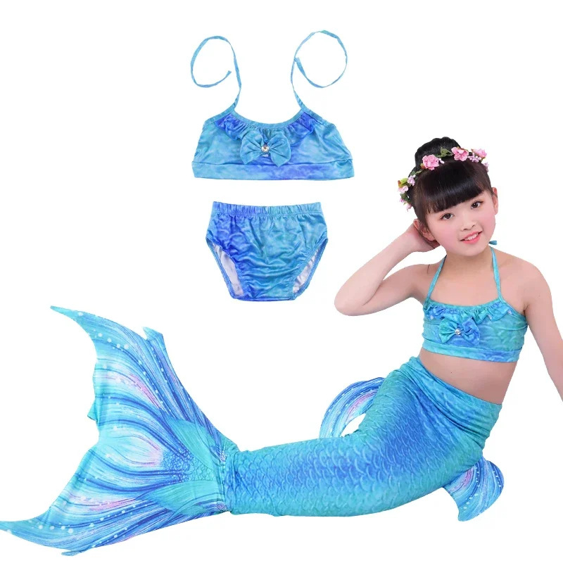 Girls mermaid tails for kids memaid swimsuit bikini bathing suit Halloween costume