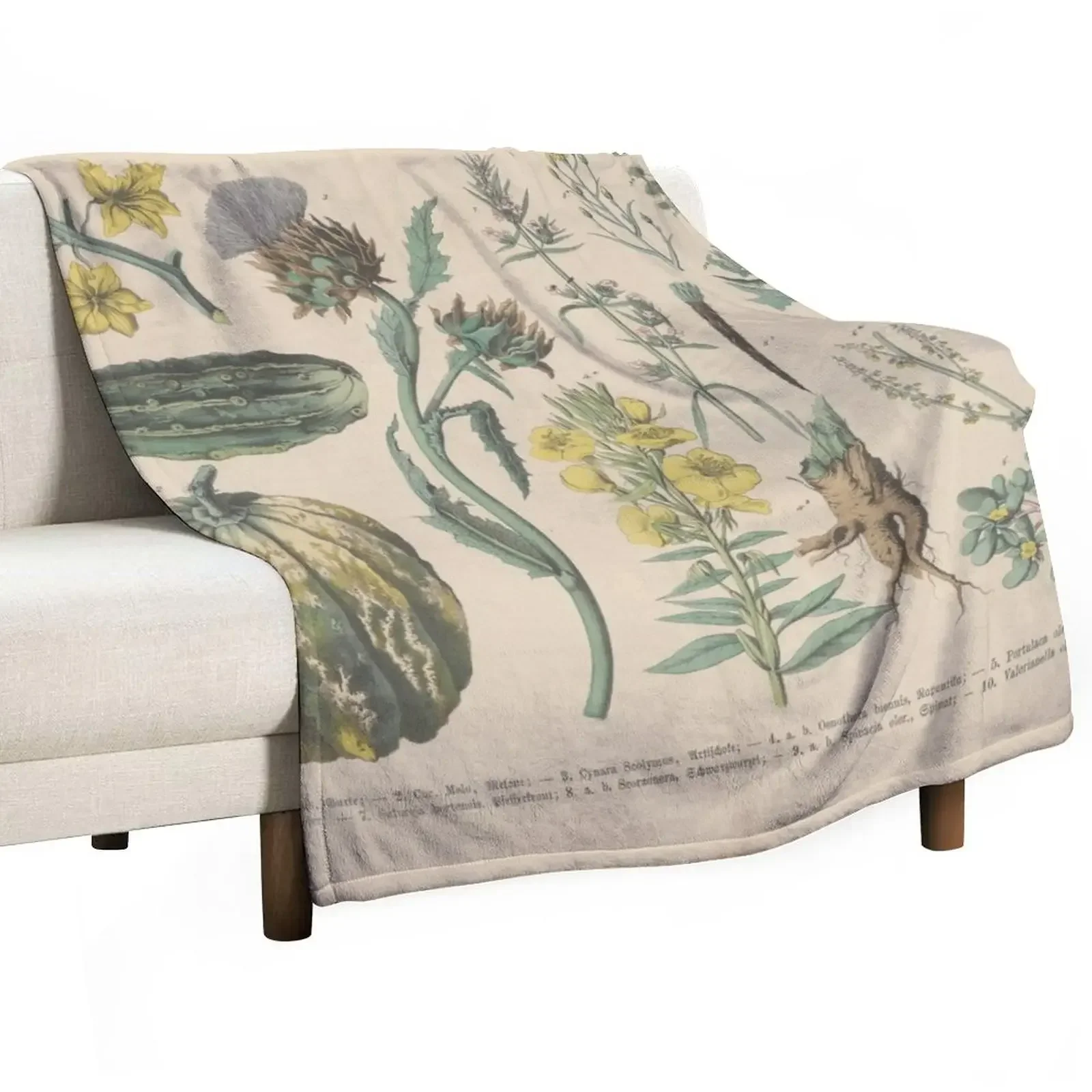 

Vintage botanical illustration Throw Blanket Large Heavy decorative for sofa Blankets