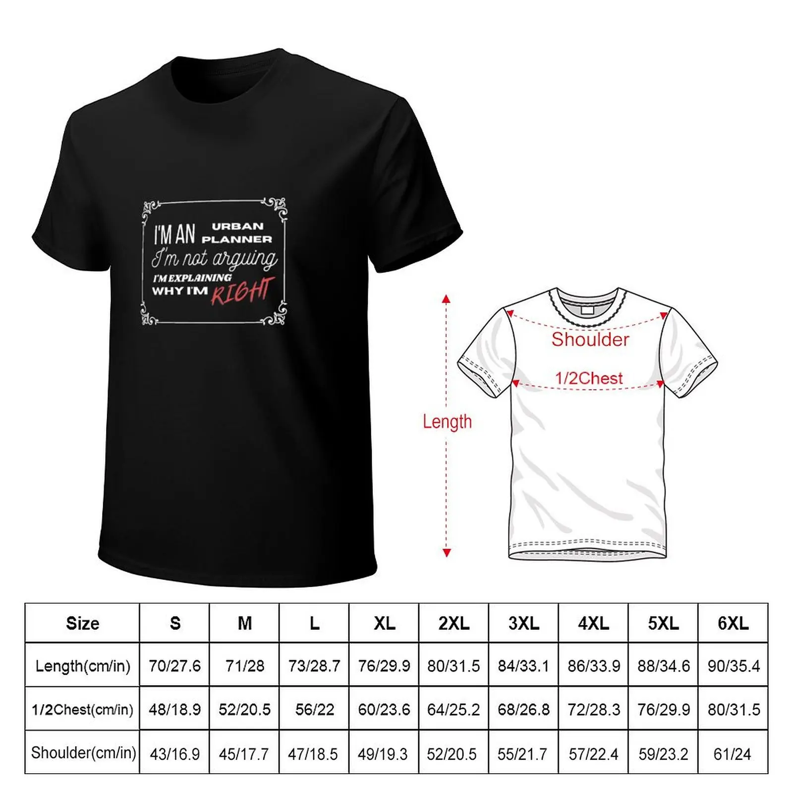 Urban Planner Explaining Why I'm Right Funny T-Shirt Casual Graphic Print Tee