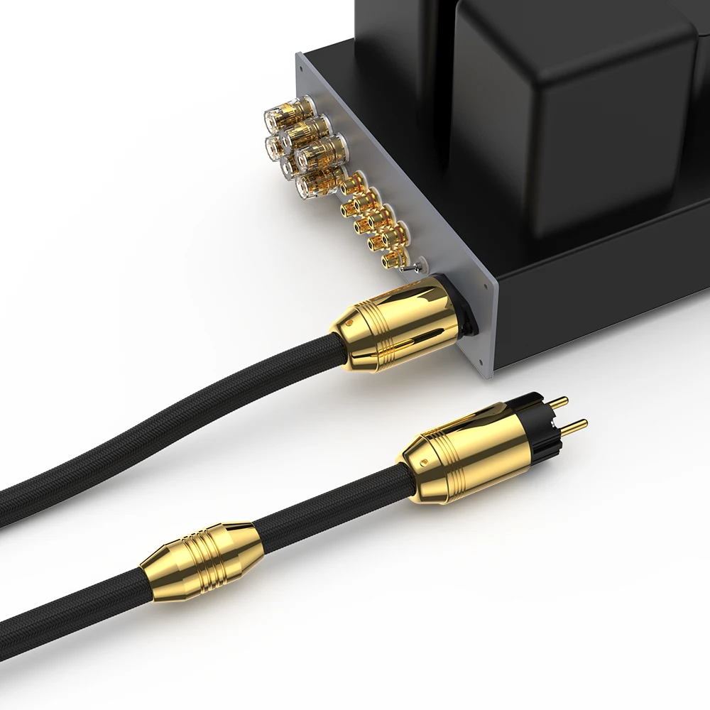 Audiocrast P116 OFC Power cable Hifi Power Cable Hi-end Audiophile European AC Power Cord Cable EU Gold Plated Power Plug