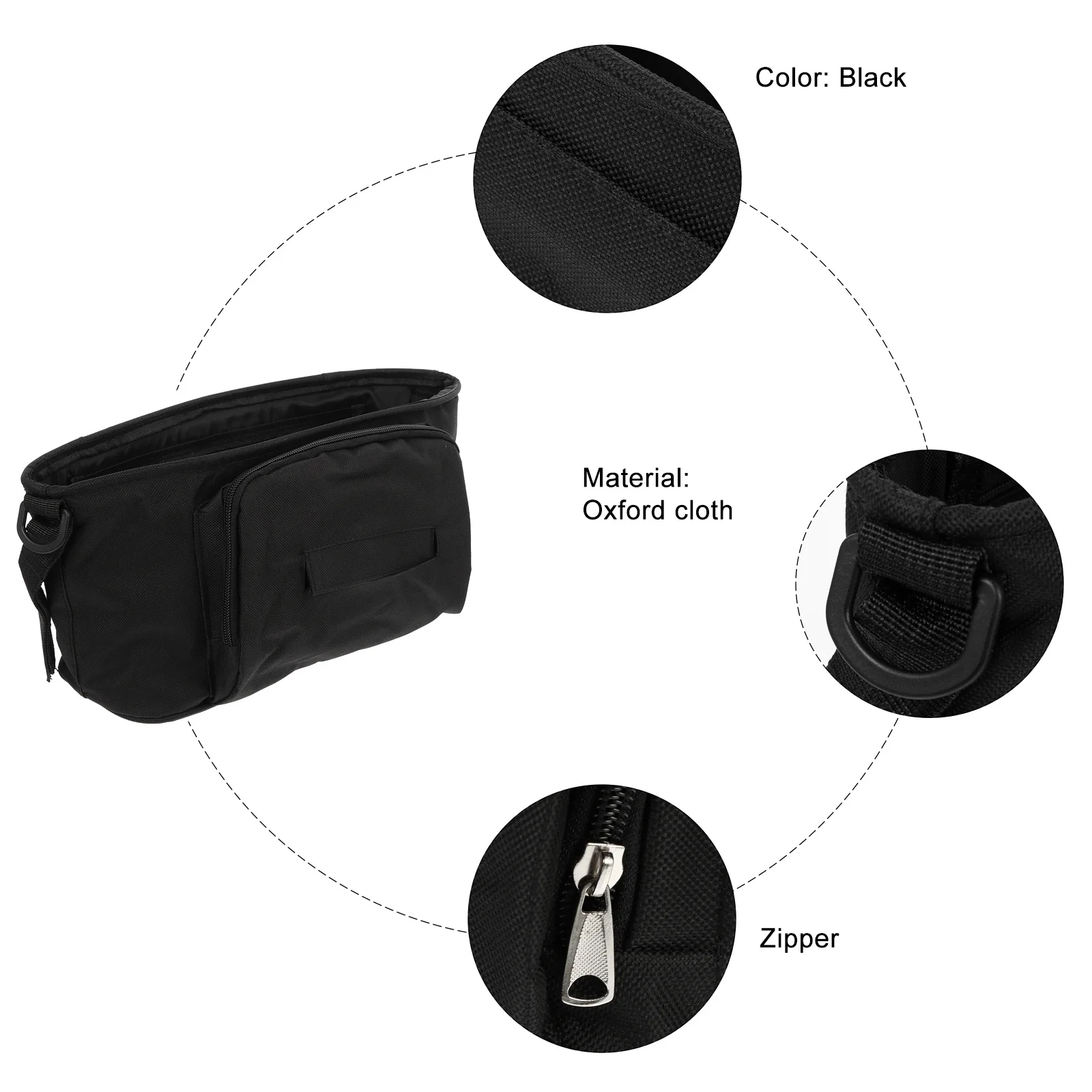 

Сумка-органайзер для детской коляски, водонепроницаемые сетчатые карманы для хранения подгузников, 2 подстаканника, простая установка, регулируемые ремни