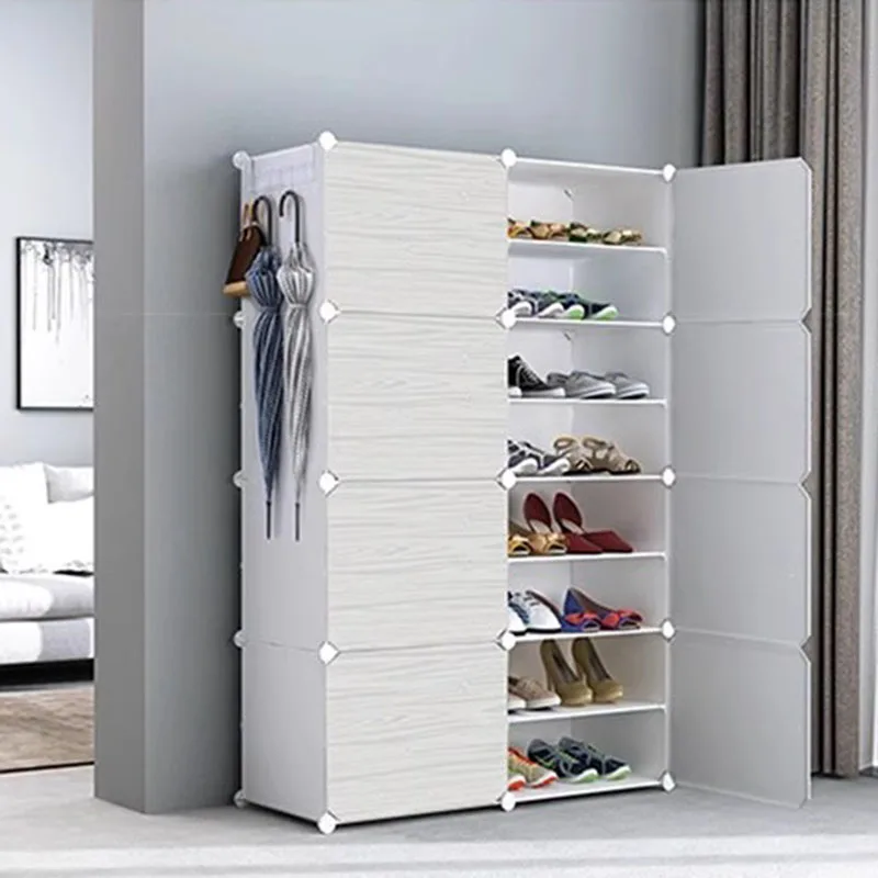 Armario de plástico para almacenamiento de ropa, estantería portátil para dormitorio, sala de estar, joyería, ahorro de espacio, barato, muebles para el hogar