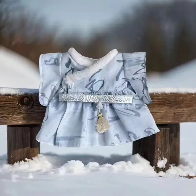 

Хлопковая кукольная одежда, оригинальный дизайн детской одежды в древнем стиле, милый синий, 20 см, настоящий ханьфу в китайском стиле, плюшевая версия q