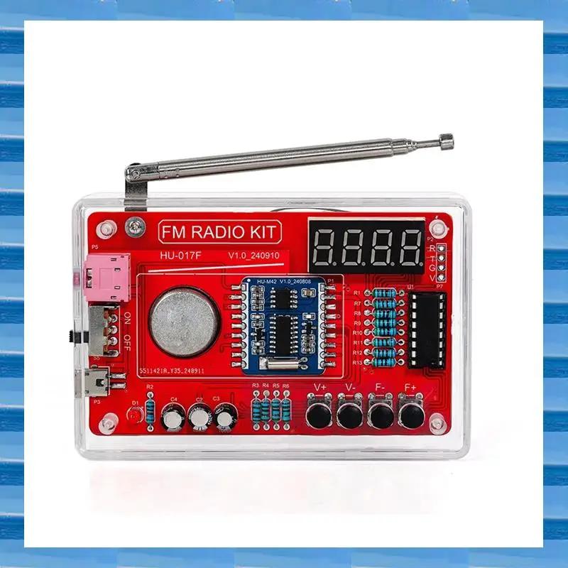

AT53 DIY FM Radio DIY FM Radio Electronic Kit 87-108MHZ FM Radio DIY Kit DIY Soldering Project Practice Solder