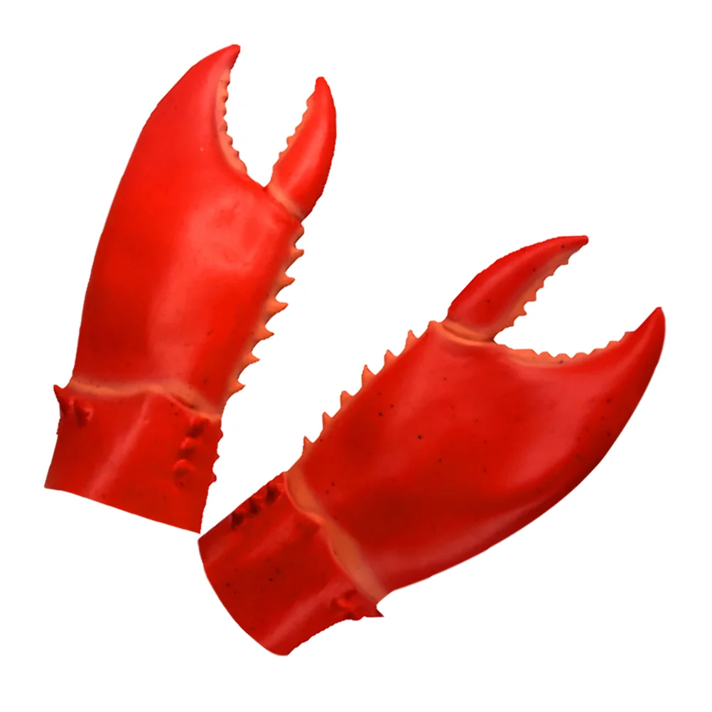 Lobster Balaclava Gloves Costume Daily Use The Mitten Lovely Cosplay Crab Claw Wear-resistant Latex Headgear Outdoor Accessory