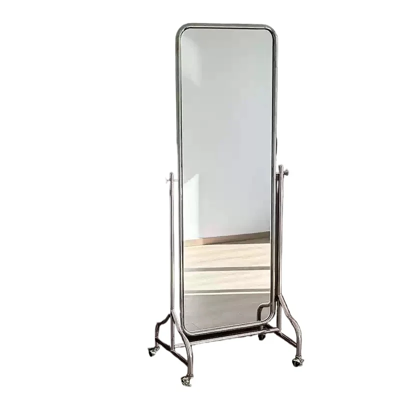 

Полноразмерное зеркало, скандинавское Интернет-знаменитость, мобильное зеркало из нержавеющей стали от пола до потолка, облегающее на все тело