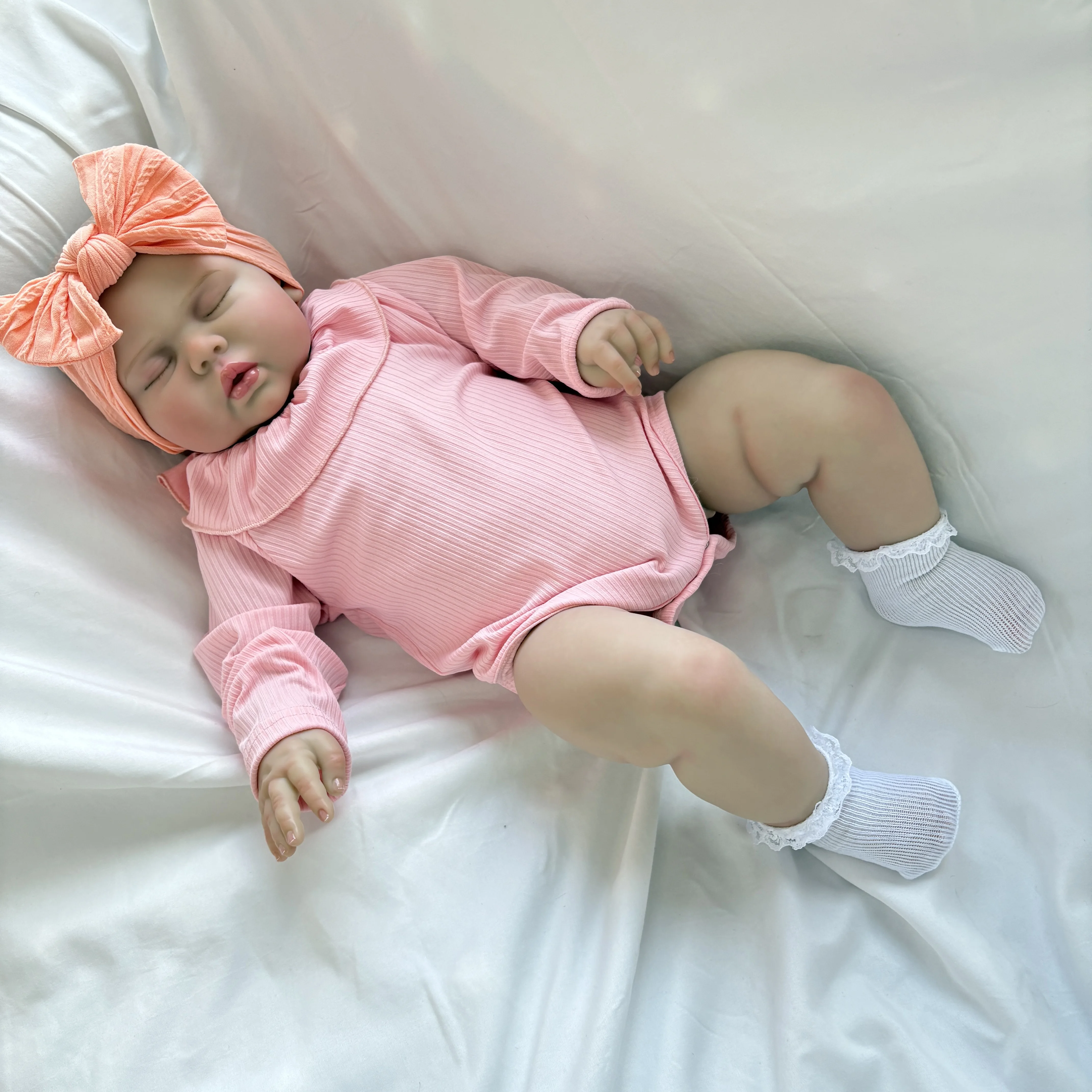 NPK 24''  Real Looking Reborn Pickle Lifelike Baby Doll Handmade 3D Painting Skin with Details Veins Baby Dolls