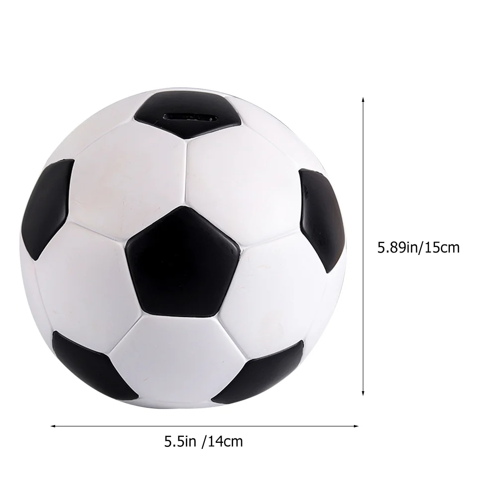 Football Piggy Bank Basketball Decor Money Saving Coin Desk Decoration for Adults Vinyl Big Office Kids