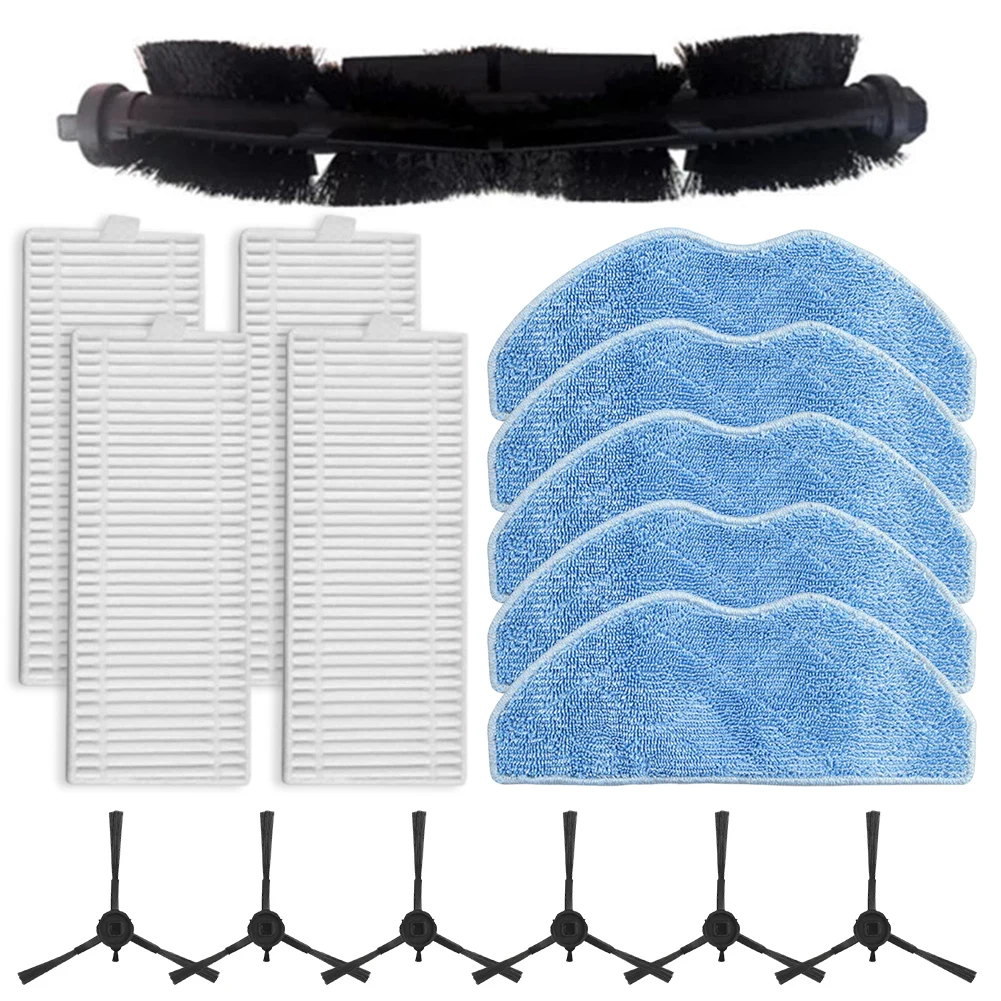 Enhance Air Quality and Clean Floors with Main Side Brush Filter Mop Cloth Kit for Tefal For Xplorer Serie 75 S+ RG8597W