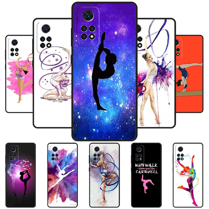 Gymnastics Oil Painting Phone Case For Redmi Note 11 EPro 11S 10T 9S Promax 8 Pro Xiaomi Mi 11 12X 12S Ultra Cover