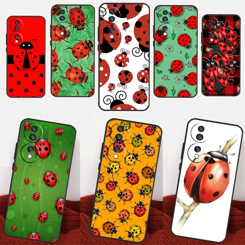 Ladybug Beetle Case For Honor 90 Lite 70 Lite 50 X8a X9a X7a X6a X7 X8 X9 Magic 5 Pro 4 Lite 9X 8X Coque