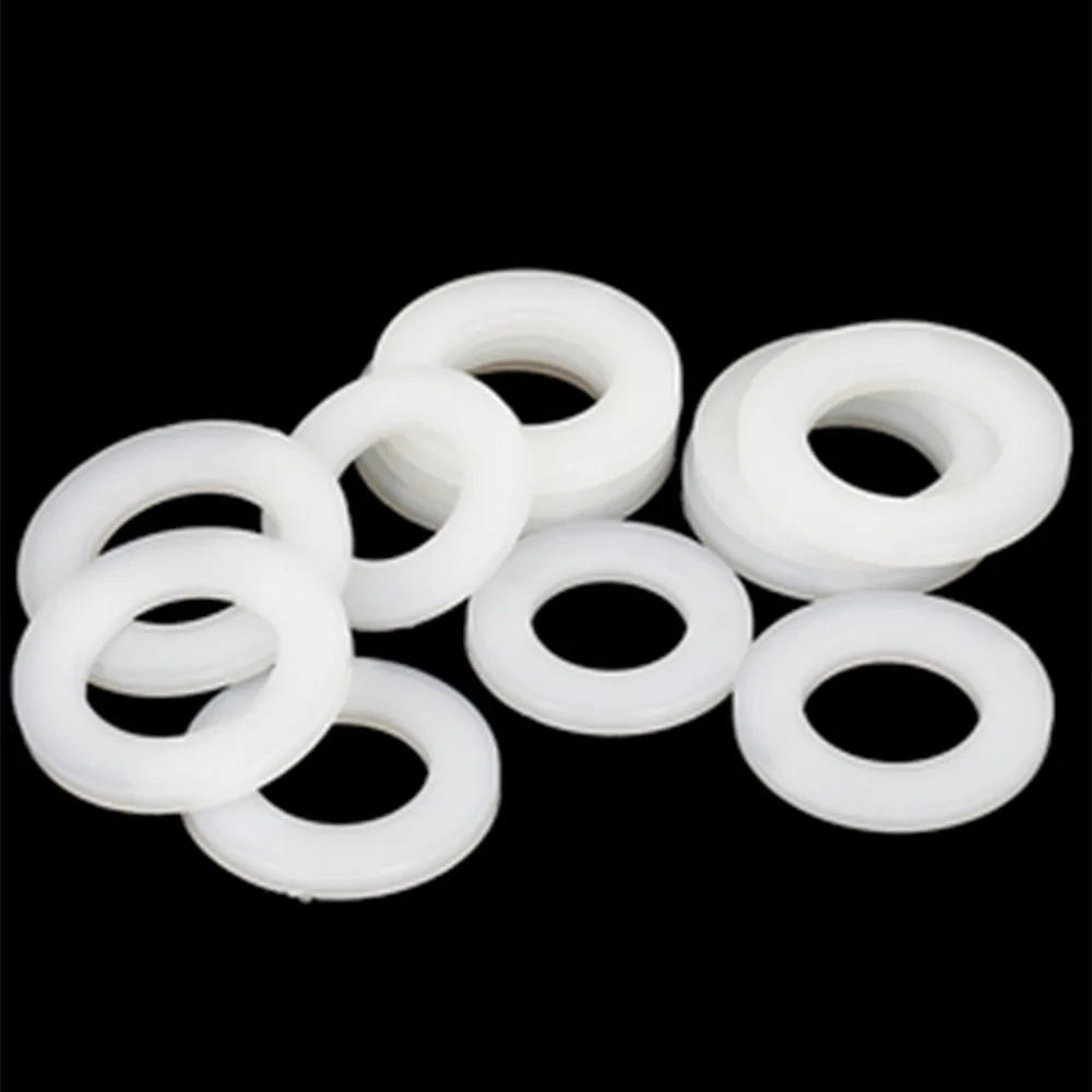 White / Black Nylon Washer Screw Round Circular Insulating Flate Pad M8 M10 M12 M14 M16 M18 M20 M22 M24