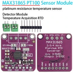 MAX31865 Platinum Resistance Temperature Sensor Detector Module Temperature Acquisition RTD/PT100-PT1000