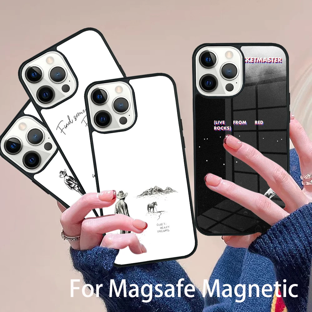 

Zach Bryan Quiet Phone Case Magesafe Magnetic Wireless Charge Cover For IPhone 16 11 12 13 14 15 Pro Max Plus Mini