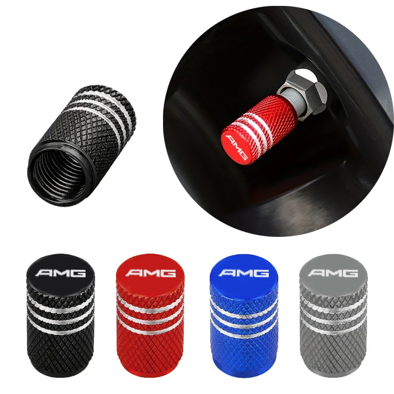Tire Valve Stem Covers for Mercedes Benz AMG W204 W205 W211 W212 W220 W246 W176 W246 W203 Alloy Car Wheels Valve Accessories view 2