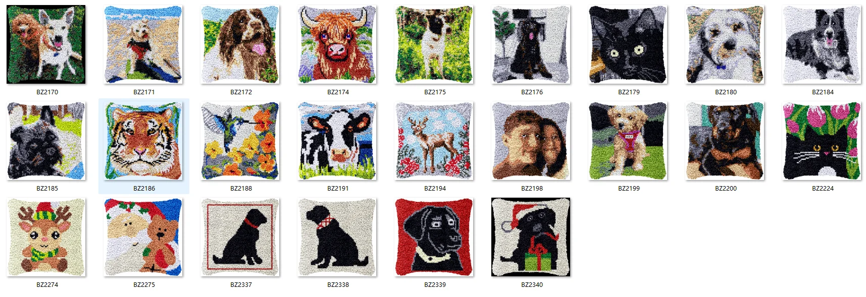 

Комплект крючков для защелки пчелы, ковер с печатью на холсте ZD694 ручная страна Xaoppakket, ковер своими руками, вышивка, ручная работа, Черные собаки