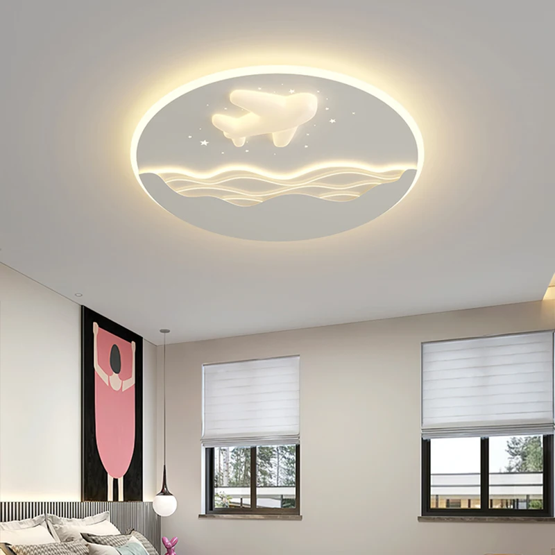 

Modern Minimalist Children's Room Light Bedroom Light Boy Girl Princess Cartoon Cloud Airplane Starry Sky Room Ceiling Light