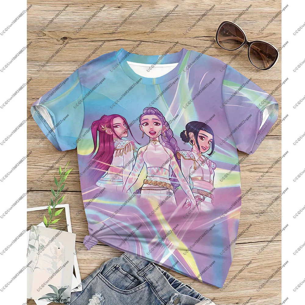 

Girls Kids Women Group Dreamy T Shirt Youth Casual Wear Clothes Oversized Top Gift KPop Demon Hunters Sweatshirt Tee Idol Fans