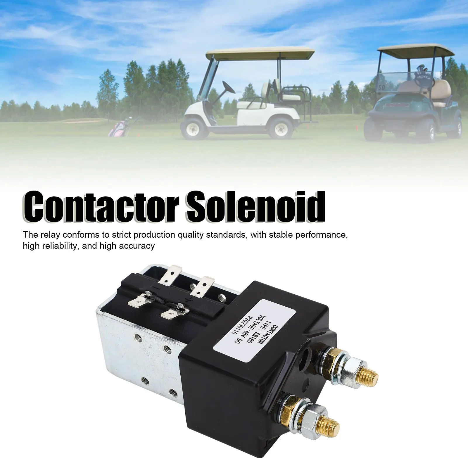 

Golf Cart SW180 DC Contactor Solenoid 48V DC 200A For EZGO Club CAR Golf Cart Electric Vehicle Telecommunication Equipment