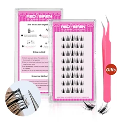 Self Adhesive Eyelashes Kit Korean Makeup Press On DIY Lash Extension Reusable Large Capacity Strands Eyelashes Cluster Lashes