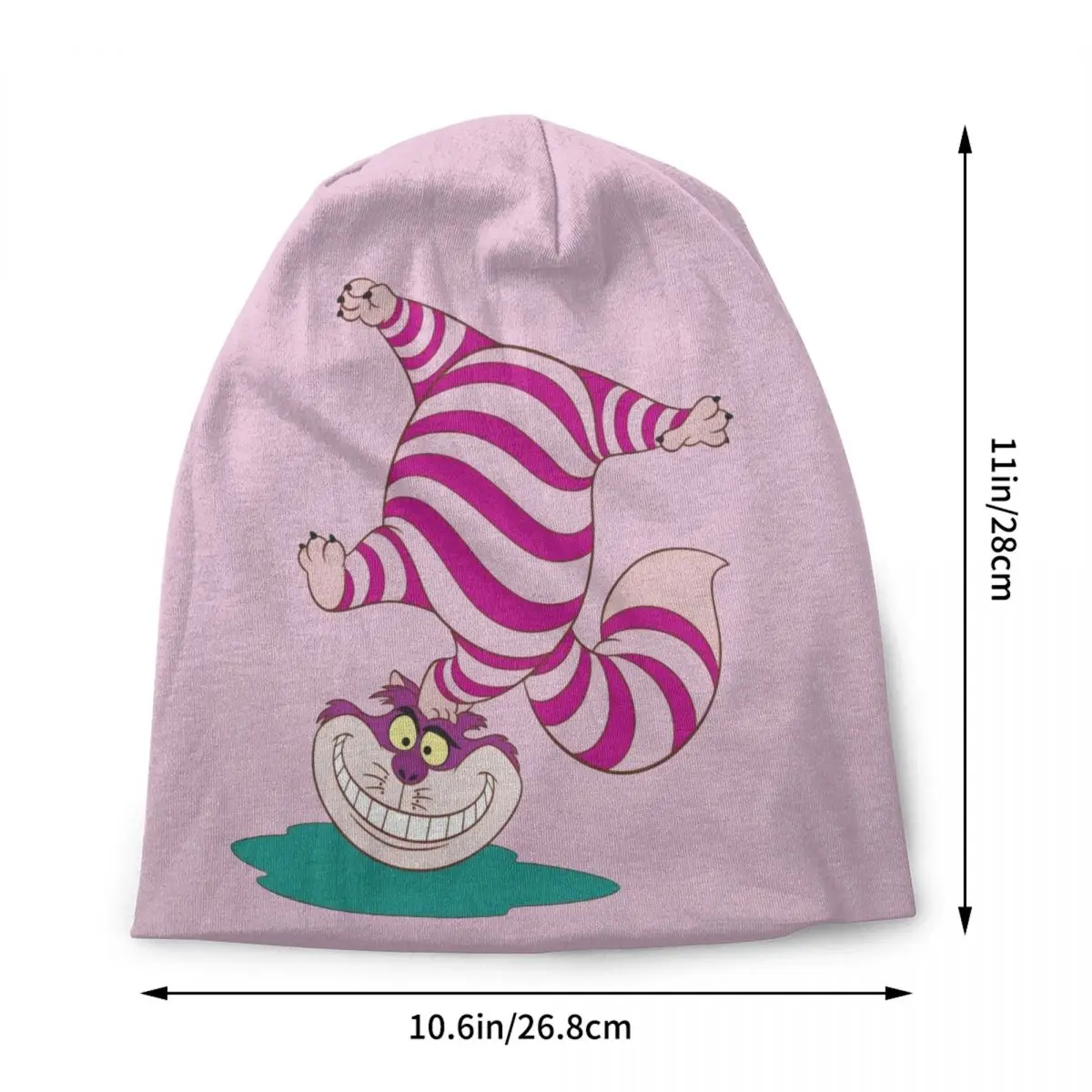 Custom Cheshire Cat Animation Skullies Beanies Caps Cool Winter Warm Knitted Hat Unisex Adult Alice In Wonderland Bonnet Hats