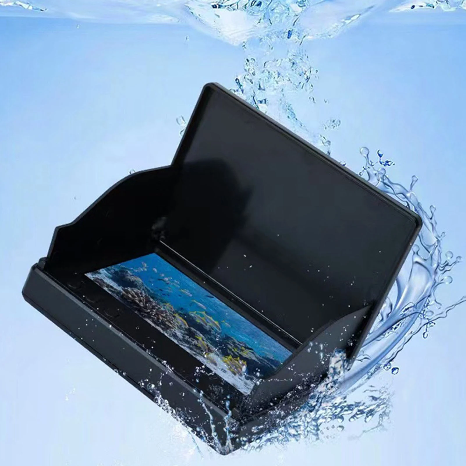 Fish Finder 4.3in TN HD Underwater Fishing Camera IP68 Waterproof Fish Finder with 12 Night Vision Lights for Fishing 100‑240V