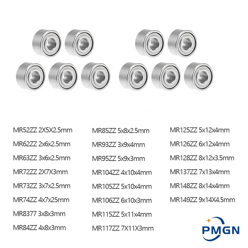 

10pcs/lot High quality MR Series MR52ZZ MR63ZZ MR85ZZ MR95ZZ MR128ZZ MR137ZZ MR74ZZ MR105ZZ Bearing Metal Shielded Ball Bearings