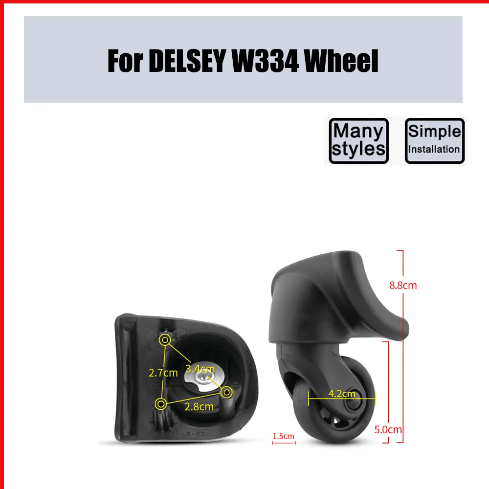 

For The French Ambassa DELSEY W334 Universal Wheel Replacement Suitcase Smooth Silent Shock Absorbing Wheel Accessories Wheels