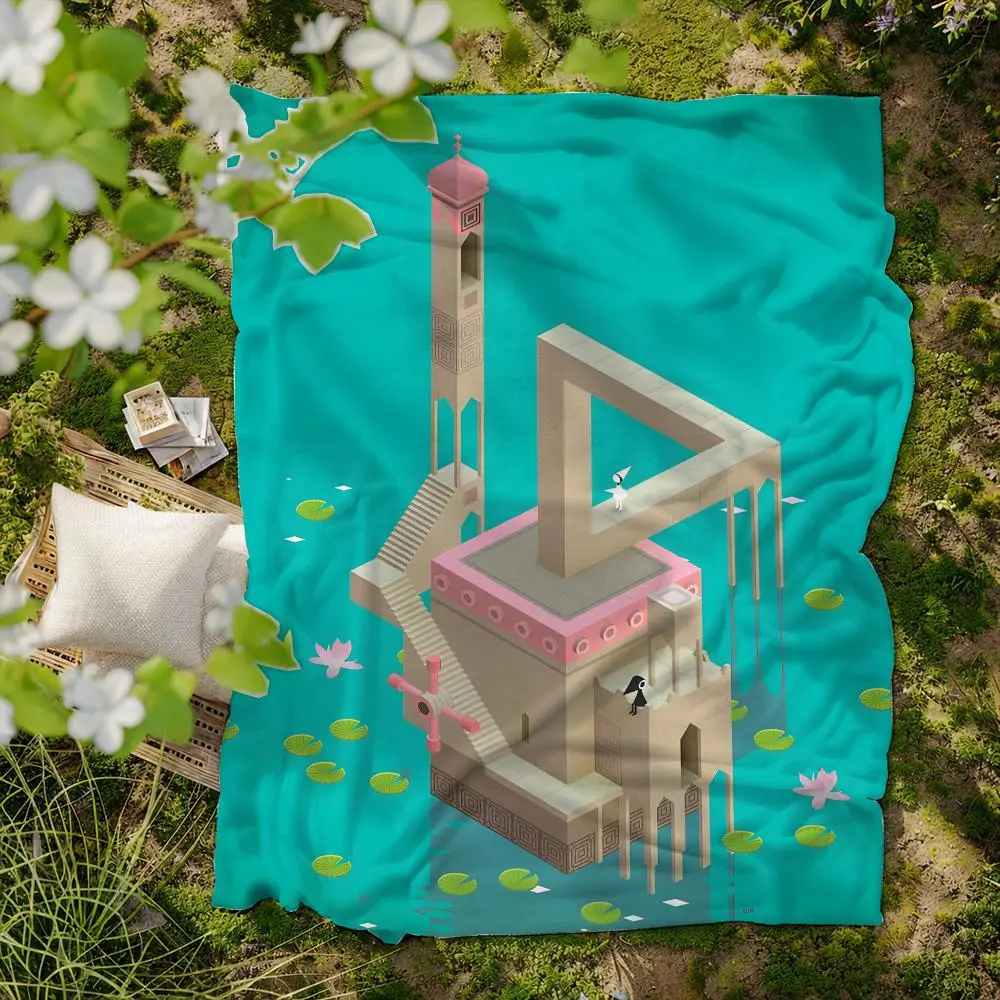 game M-Monument V-Valley Throw Soft Flannel Blanket for Bed Bedroom Sofa Picnic Throw Skin-friendly Breathable Gift Cover
