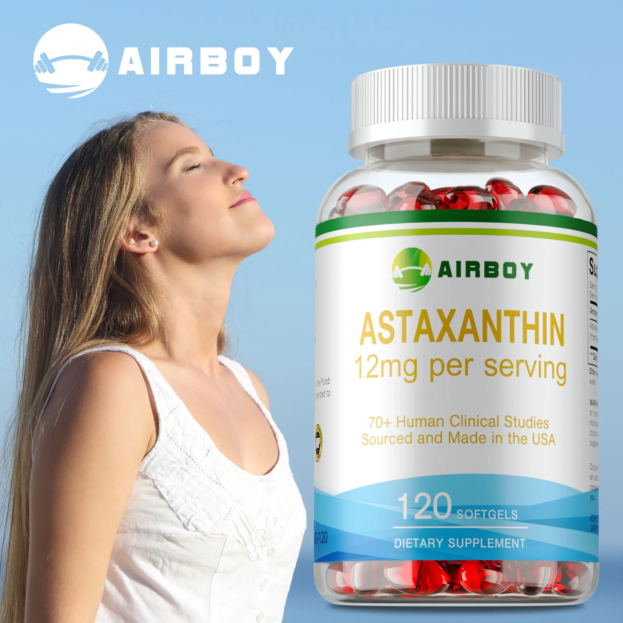 

Астаксантин 12 мг - антиоксидант, поддерживает здоровье глаз, кожи и суставов, метаболизм, способствует здоровью сердца и сердечно-сосудистой системы