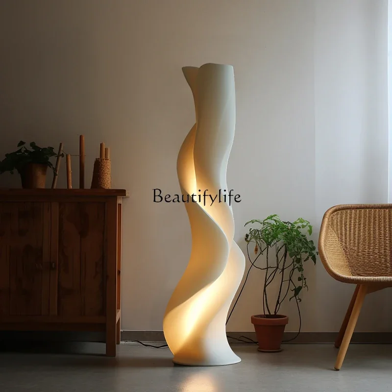 

yj7 New modern simple living room floor cream log wind edge decoration