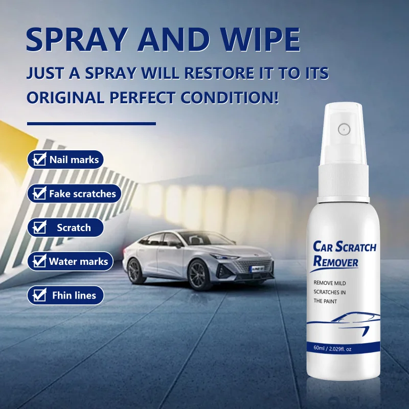 

60ml Car Scratch Remover Spray Repair Friction Marks Clean Vehicle Surface Nano Coating Restore Shine For Car Film And Body