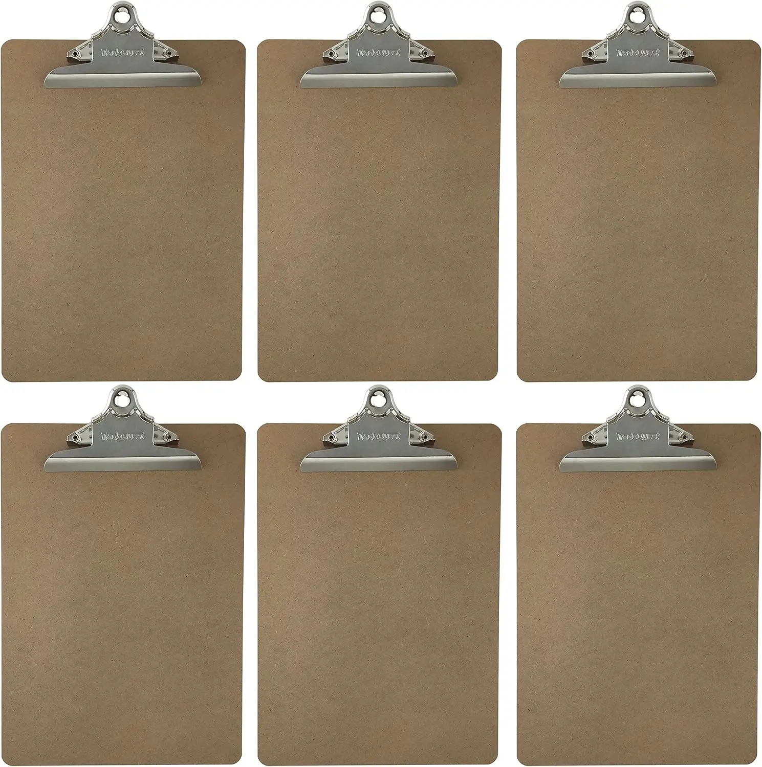 

Letter Size Clipboard with Metal Clip, 9x12.5 Inch Hardboard Pack of 6 for Office or School