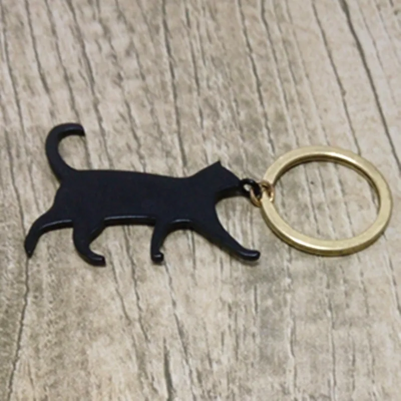 

Cat keychain Custom all kinds of animal key chain The black metal jewelry for men or women