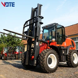 CE/EPA/Euro 5/ISO Approved 3 Ton 3.5 Ton 4 Ton 5 Ton off road forklift Outdoor all terrain forklift 4x4 4WD Diesel Forklift