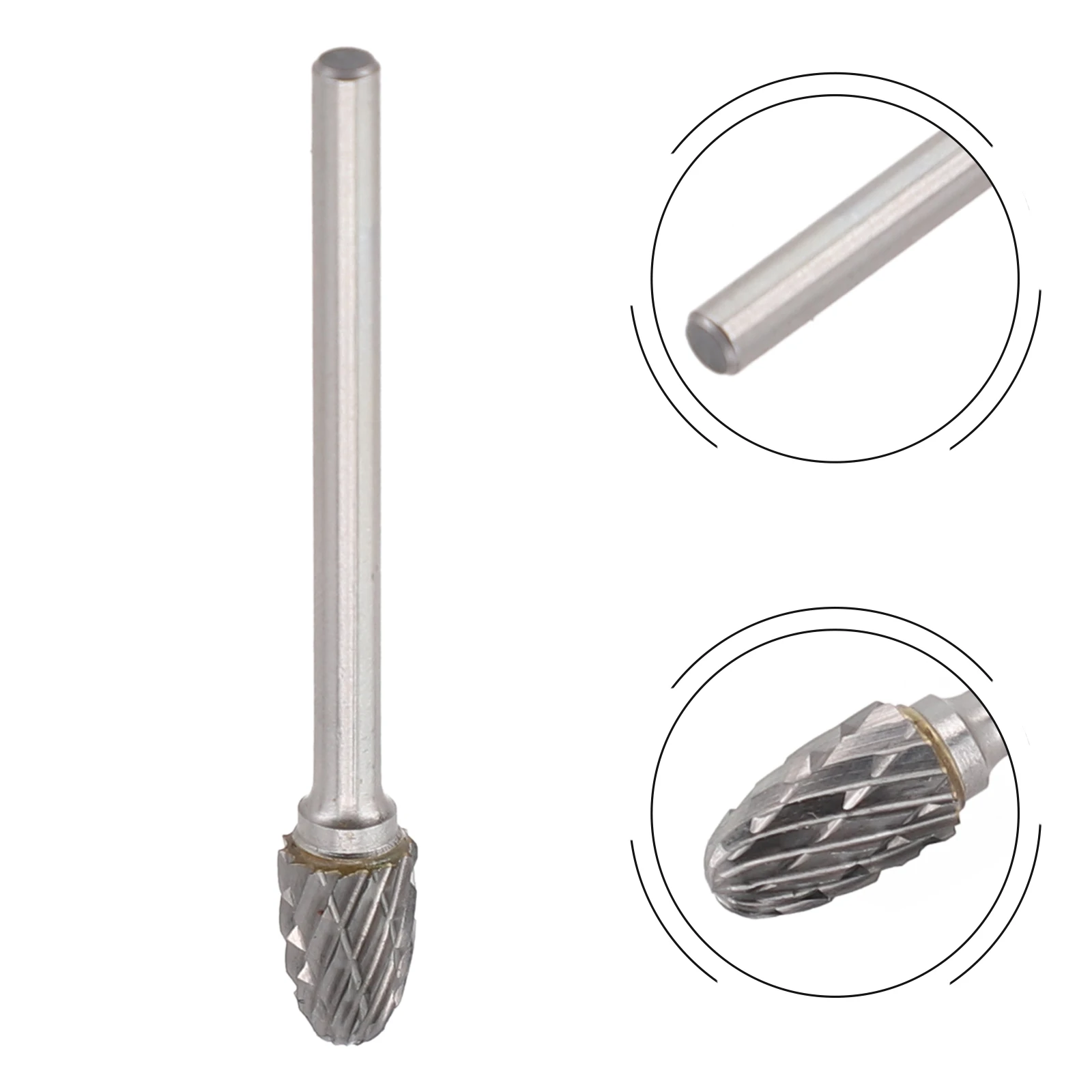 1pc 3x6mm Carbide Rotary File Tungsten Steel Milling Cutter Metal Woodworking Grinding Head Electric Grinding Head