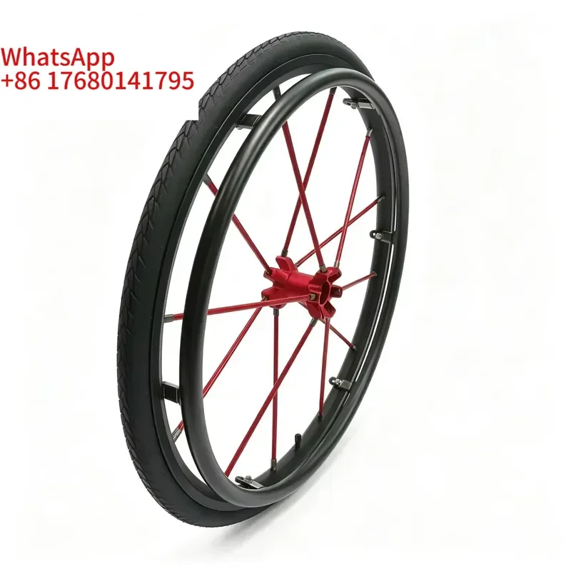 A Pair 24-Inch X1 Hot-selling Fashion Sports Wheelchair Rear Wheel Hexagonal Wheel Hub Aluminum Alloy Spoke Non-slip Tire Luxury