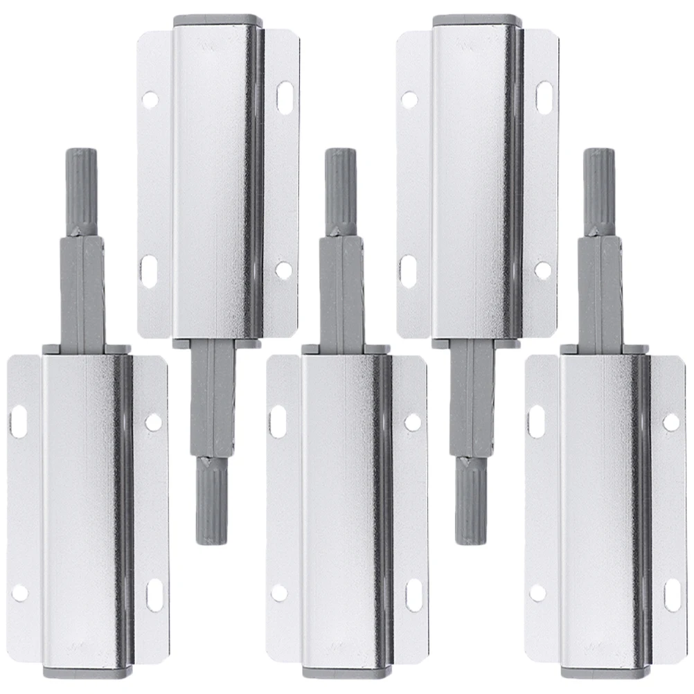 

5pcs Aluminum Push Lock Rebound Latch Magnetic Cabinet Door Hardware Durable Kitchen Push To Open Cabinet Latches Wardrobe