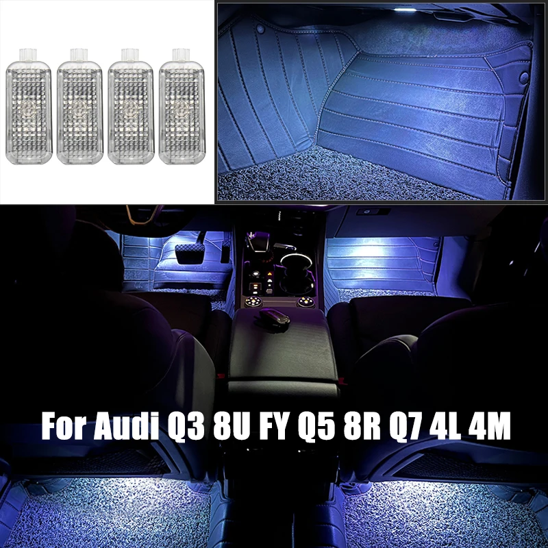 

For Audi Q3 8U FY Q5 8R Q7 4L 4M 2012 2013 2014 2015 2016 2017 2018 2019 2020 2021 2022 2023 Car Footwell Lights Accessories