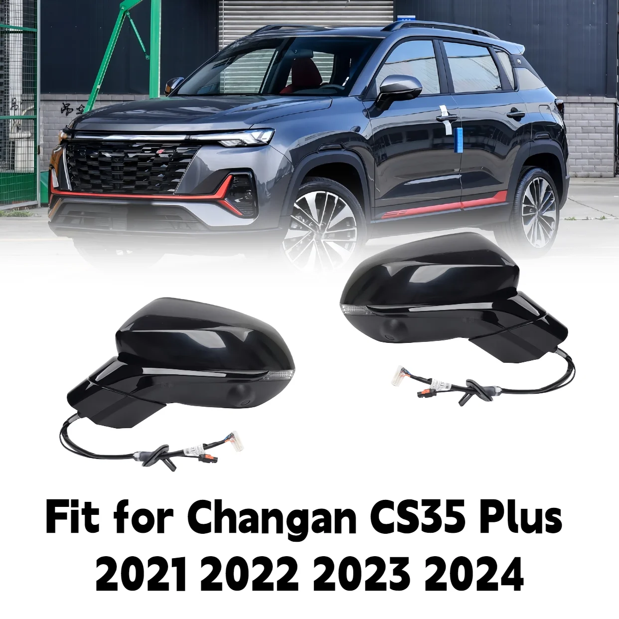 For Changan CS35 Plus 2021 2022 2023 2024 Electric Folding Outside Rearview Mirrors Rear View Mirror Assembly with Heating