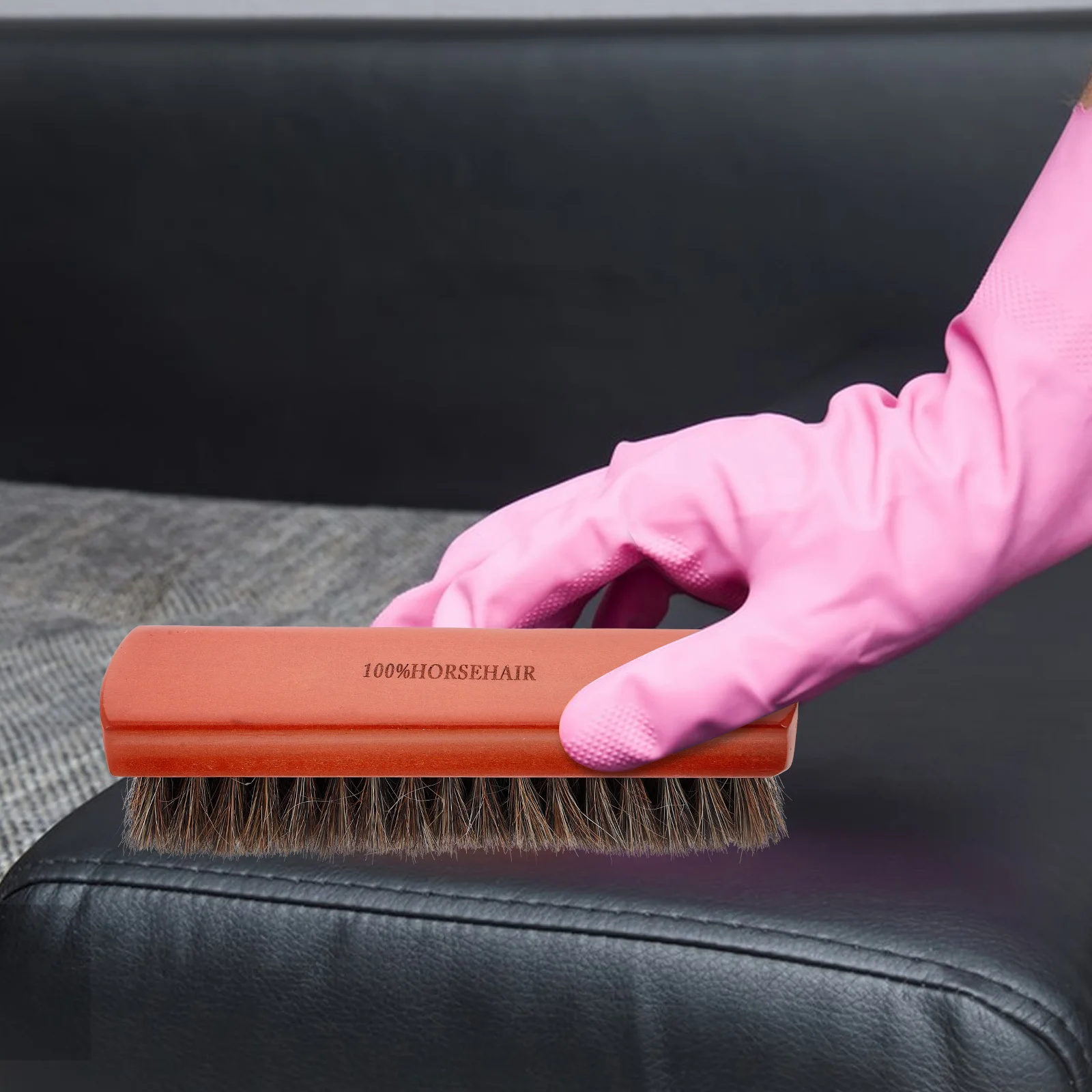 

2Pcs Shoe Polishing Brushes Horsehair Boot Cleaning Brush Comfortable Grip Shoe Shine Tool Horsehair Brush