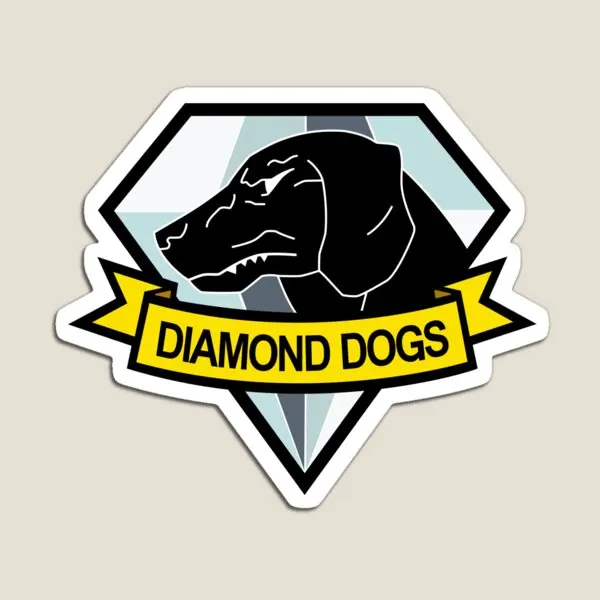 Metal Gear Solid Diamond Dogs Insignia  Magnet Decor Funny Children Magnetic Stickers Colorful Baby Holder Refrigerator Kids