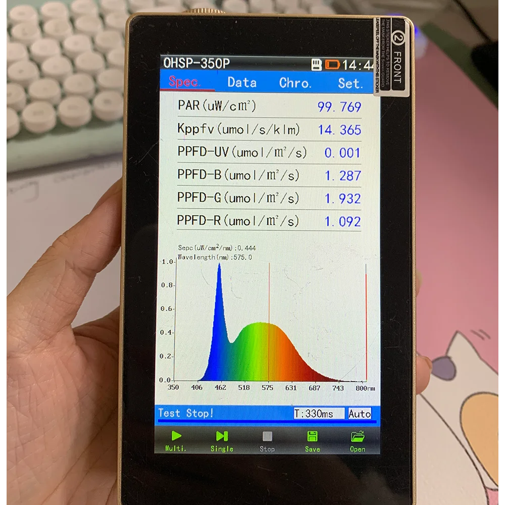 Plant Lighting Analyzer OHSP350P Spectrometer For PAR and Umol/m2/s and different color test