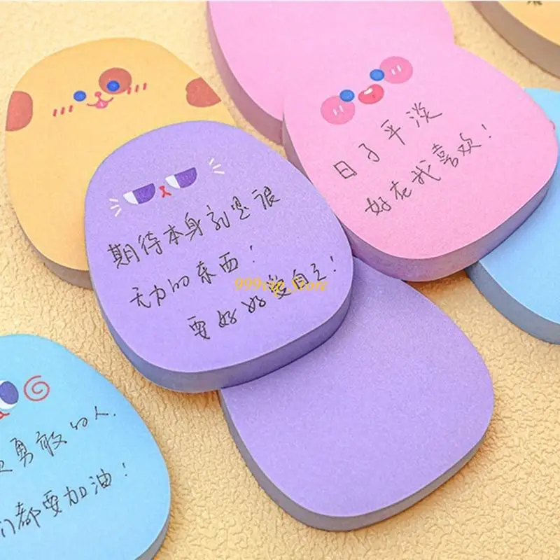 C90C 60 Sheets Adheive Note Paper Small Notepads Cartoon Notes Unllined Sheet