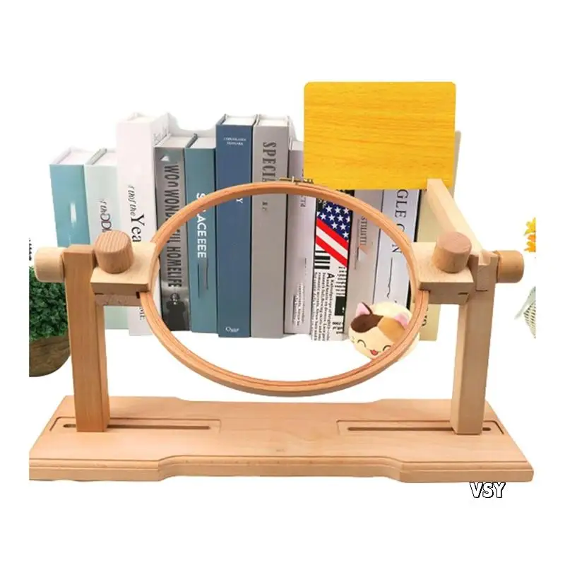 

Adjustable Embroidery Hoop Holder, Crossstitch Supplies Rotated Embroidery Lap Stand With 3 Embroidery Hoops