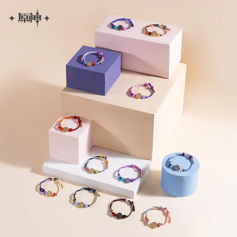 

[Подлинный] miHoYo игровой браслет Genshin Impact Bead Weaving ручная веревка Sigewinne Ganyu Citlali Kaveh аниме реквизит косплей рождественские подарки