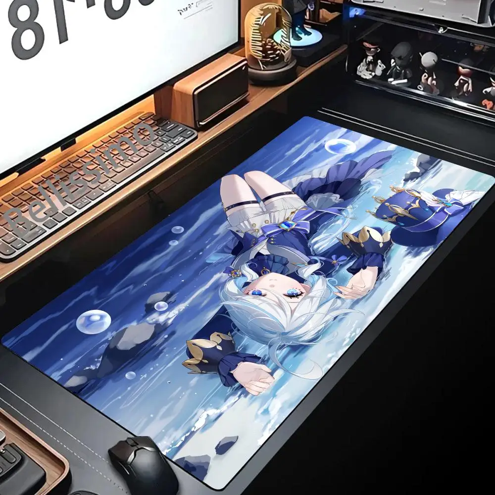 

Genshin Impact Furina Anime Game Mousepad Office Kawaii Gaming Accessories Keyboard Mouse Pad Laptop 900x400mm Mouse Mat Carpet