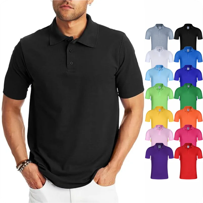 

2024 Summer Shirt New Fashionable Men's Cool And Breathable Short Sleeved Polo Shirt Top Casual Company Group Clothing